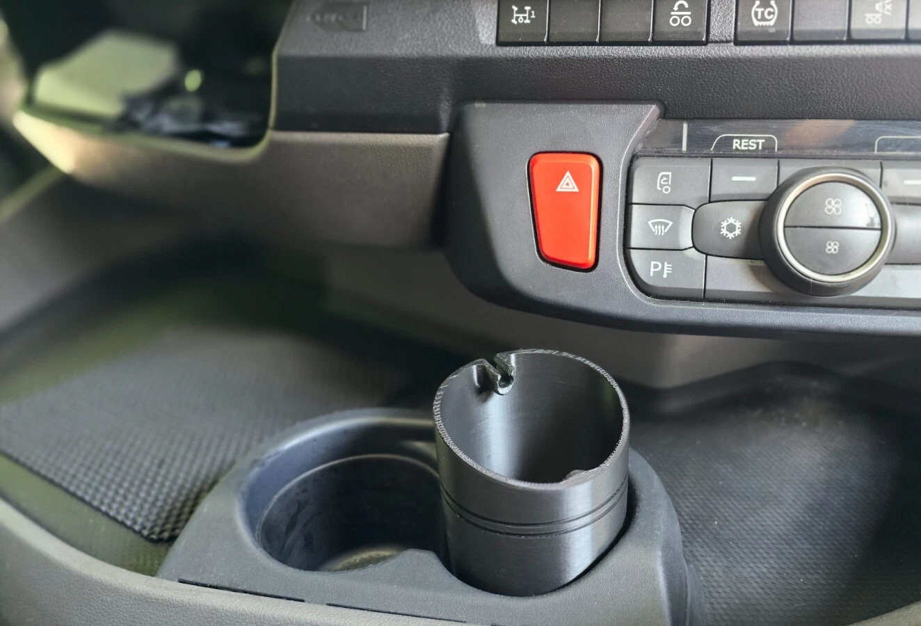 Universal Truck HGV cup holder BIN with Sliding Lid DAF, Scania, Volvo, Mercedes