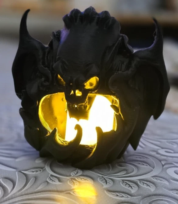 Scary VAMPIRE Tea Light Candle Holder – Halloween Horror Decor Ornament