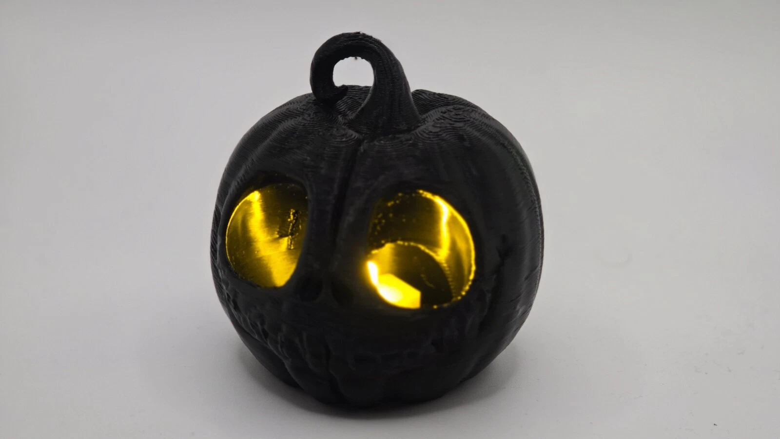 π Spooky Black Pumpkin with Golden Eyes β Creepy Cute Halloween Decor π€β¨ - Image 5