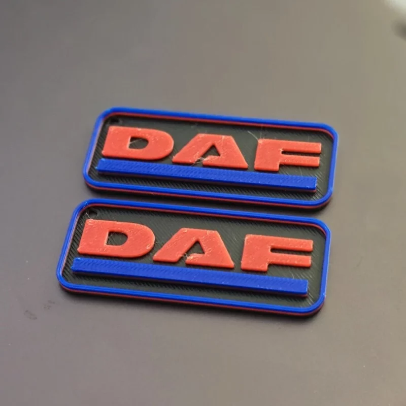 2x DAF LOGO Keyring Key Chain Keyfob Holder for DAF Lorry Truck and Car Keys