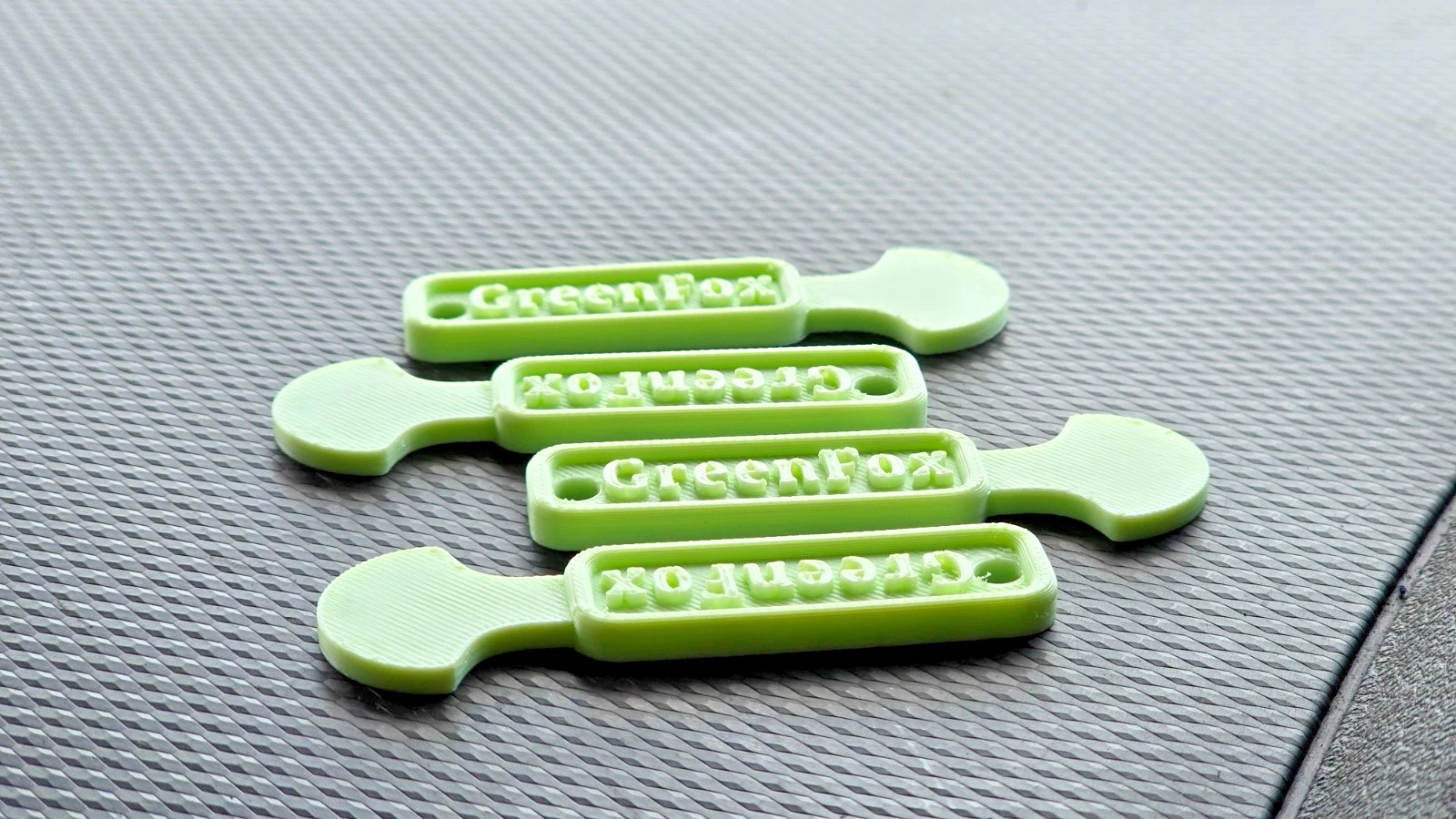 4x Removable Trolley Coin Keyring Supermarket £1 Pound Shopping Cart MINT GREEN - Image 3