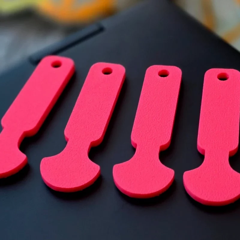 4x Removable Trolley Coin Keyring Supermarket £1 Pound Shopping Cart Token PINK