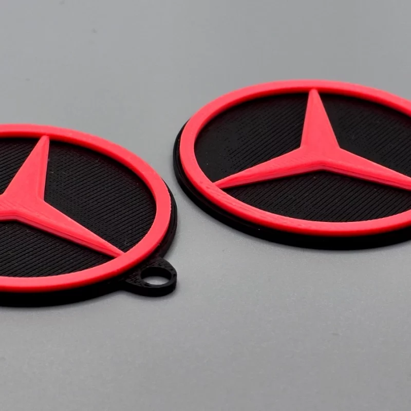 2x PINK Mercedes Keyring – Stylish Car Key Chain / Keyfob Holder Accessory