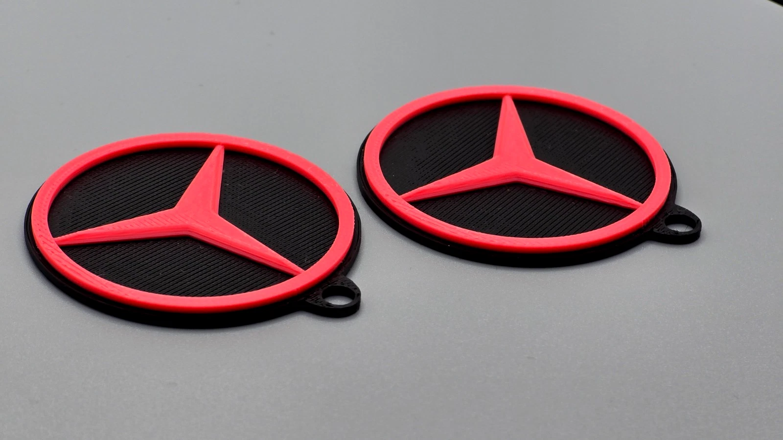 2x PINK Mercedes Keyring – Stylish Car Key Chain / Keyfob Holder Accessory
