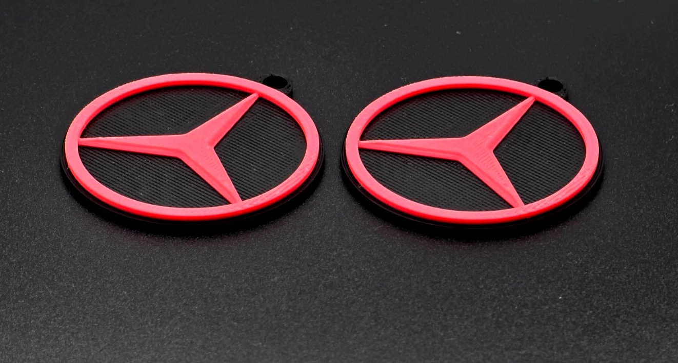 2x PINK Mercedes Keyring – Stylish Car Key Chain / Keyfob Holder Accessory - Image 4