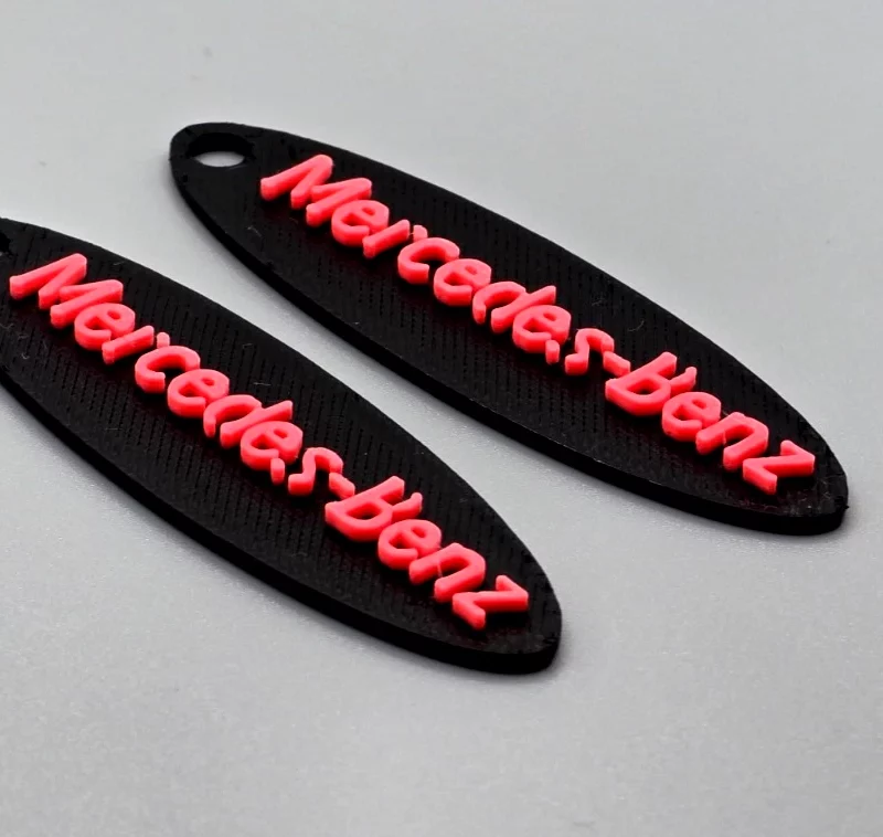 2x PINK Mercedes Keyring – Stylish Car Key Chain / Keyfob Holder Accessory Queen