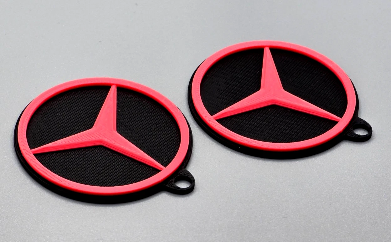 2x PINK Mercedes Keyring – Stylish Car Key Chain / Keyfob Holder Accessory - Image 3