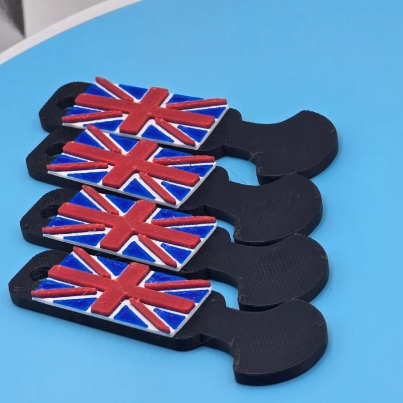 4x 🇬🇧 Removable Trolley Coin Keyring Supermarket £ Pound Shopping Cart BRITISH