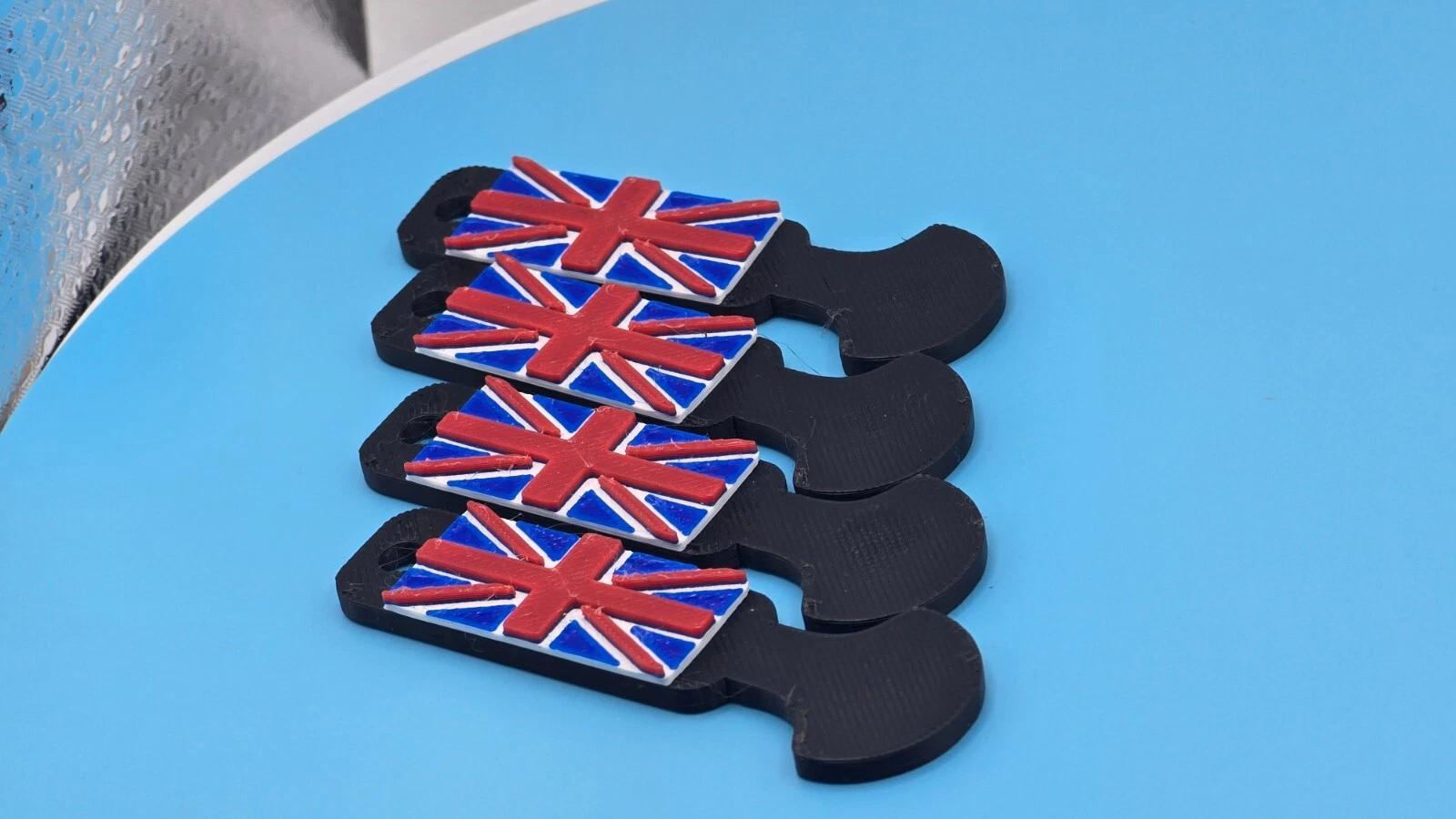 4x 🇬🇧 Removable Trolley Coin Keyring Supermarket £ Pound Shopping Cart BRITISH