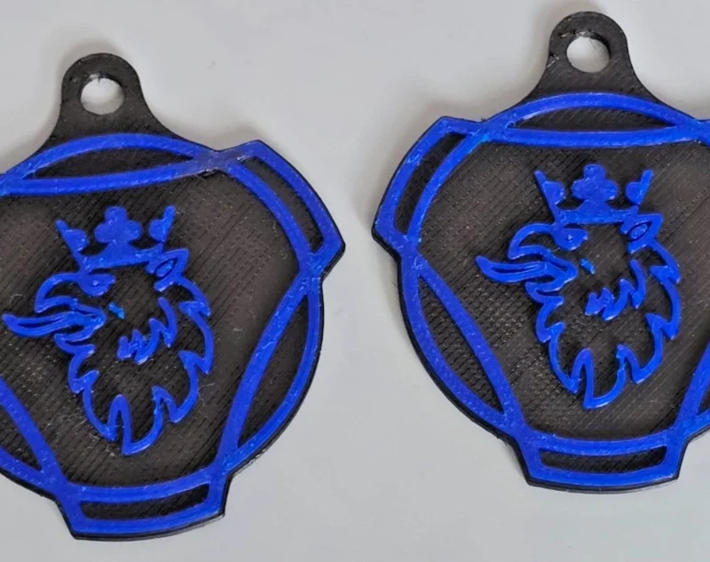 2x SCANIA BLUE Keyring Key Chain Keyfob Holder for Lorry Truck and Car Keys
