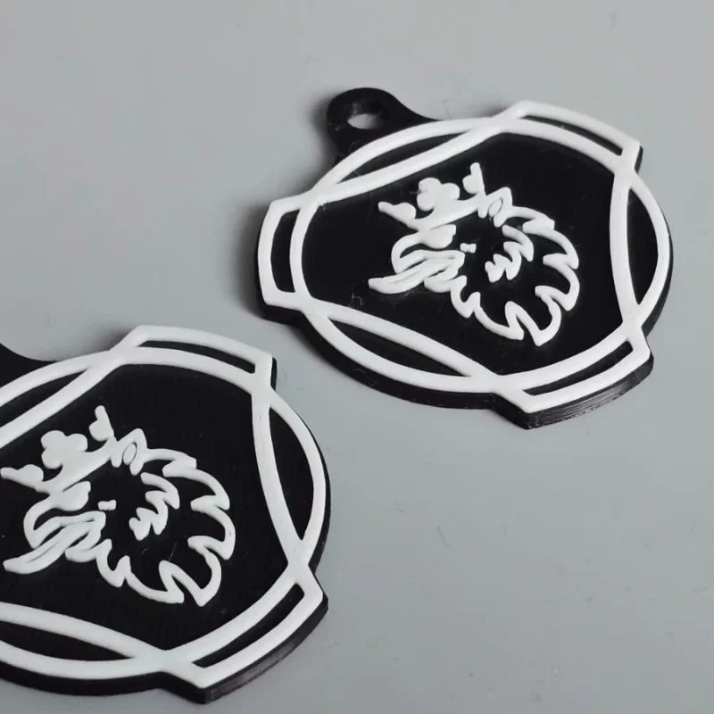 2x SCANIA WHITE Keyring Key Chain Keyfob Holder for Lorry Truck and Car Keys
