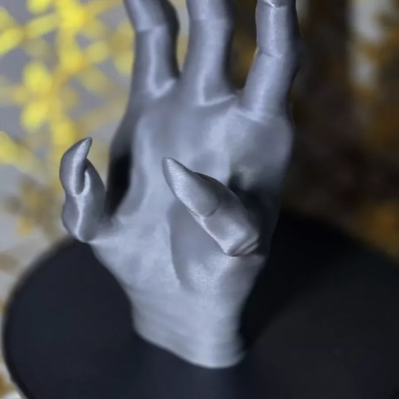 Scary Hand PS5 Controller Holder – Creepy & Functional Stand. Glitter Silver