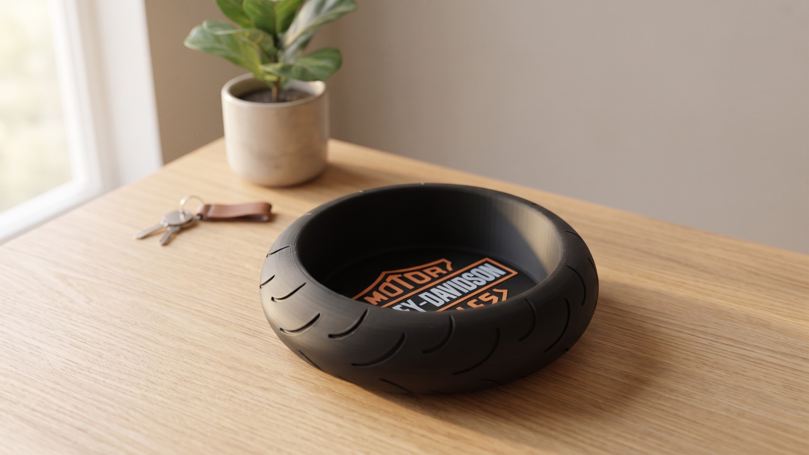 Motorcycle Tyre Bowl Harley Style Desk Tray Key Holder Gift Biker 🔥 LIMITED - Image 3