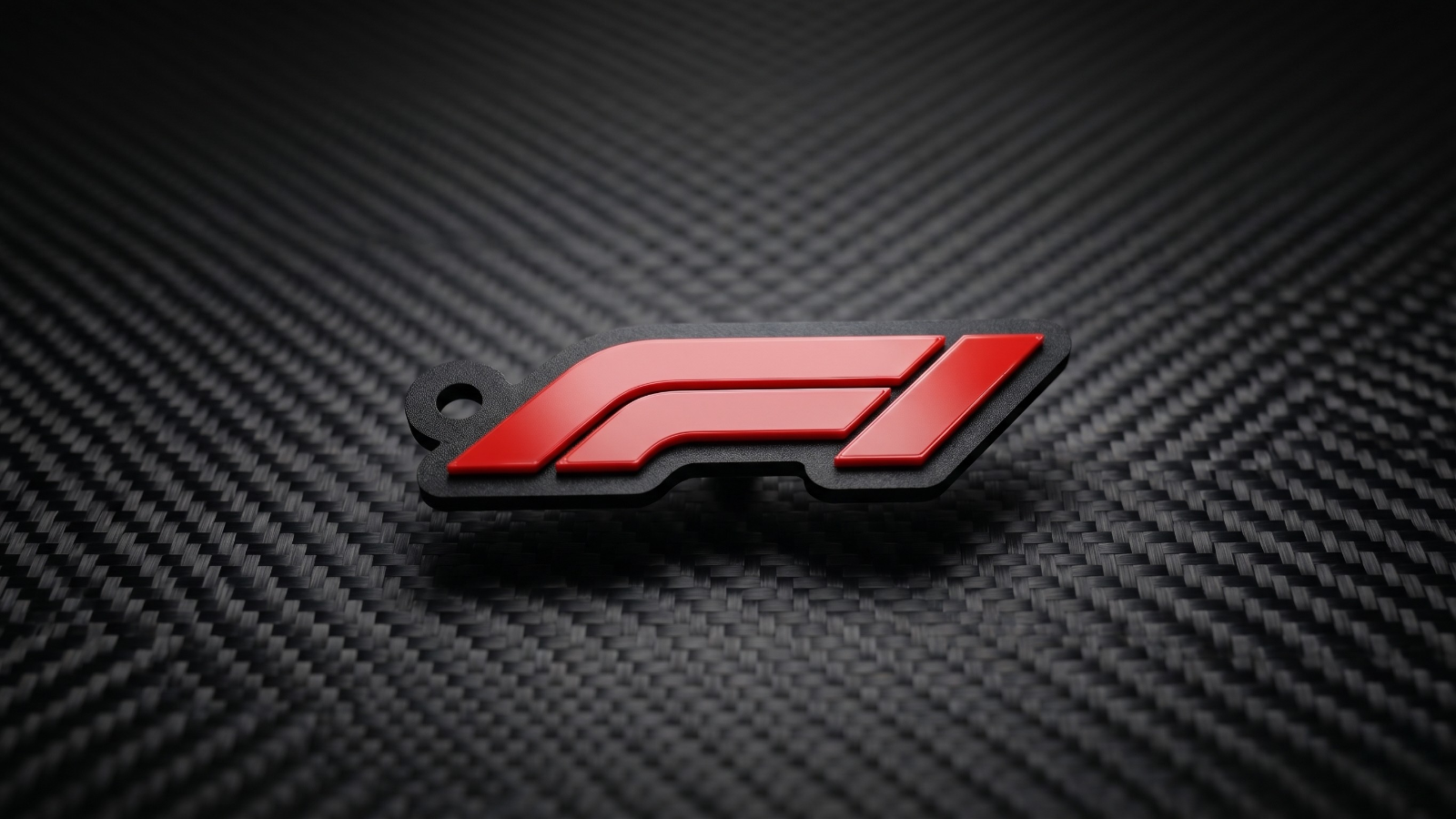 2x F1 Style Keyring Red Black Motorsport Racing Keychain Gift Car Fans RACING