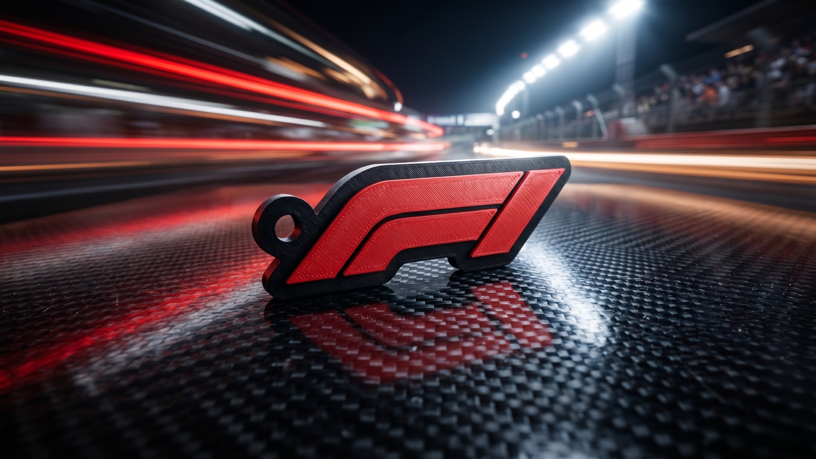2x F1 Style Keyring Red Black Motorsport Racing Keychain Gift Car Fans RACING - Image 2