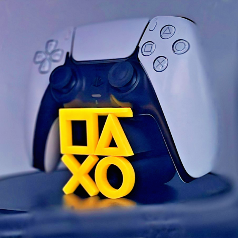 PLAYSTATION Symbols Controller Stand - DualSense Holder - GLOW IN DARK - ORANGE