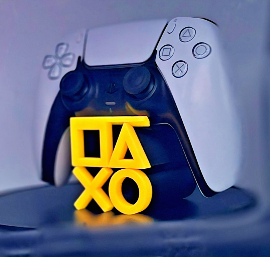 PLAYSTATION Symbols Controller Stand - DualSense Holder - GLOW IN DARK - ORANGE