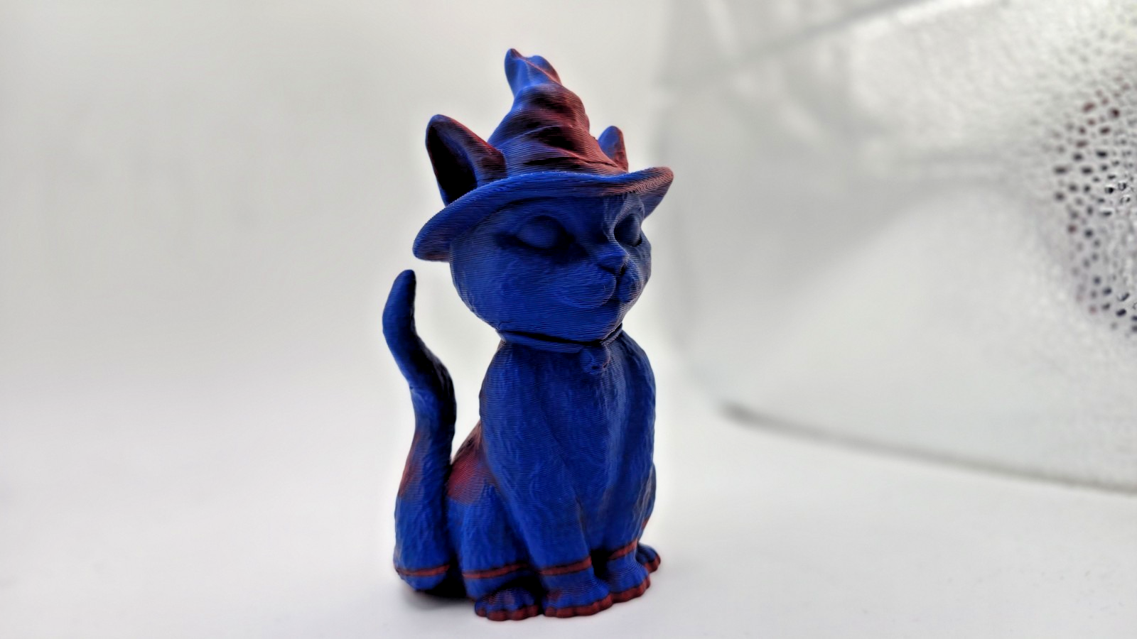 Wizard Cat Figurine – Red & Blue Magic Witch Cat - Desk Ornament Gift 10cm MAGIC - Image 5