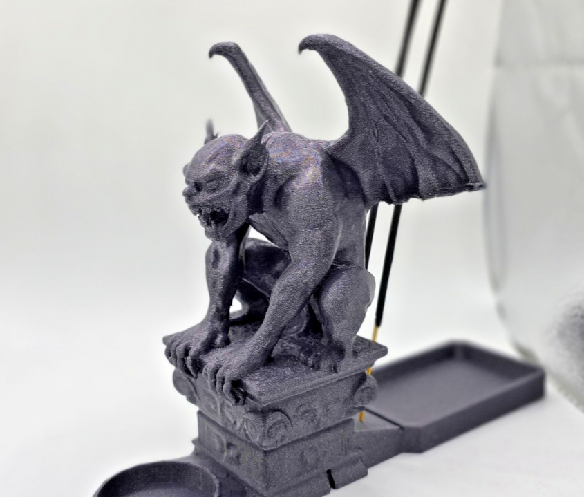 Gargoyle Incense & Tealight Holder Black Gothic Statue Demon Ornament Decor SIL - Image 3