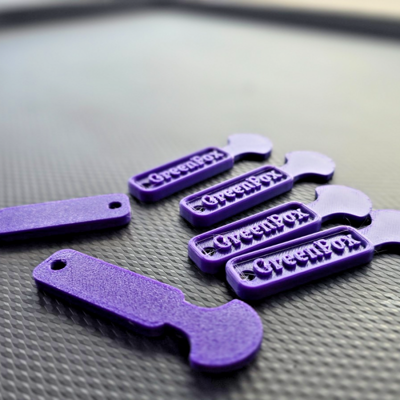 4x  Removable Trolley Coin Keyring Supermarket £1 Pound Shopping Token PURPLE