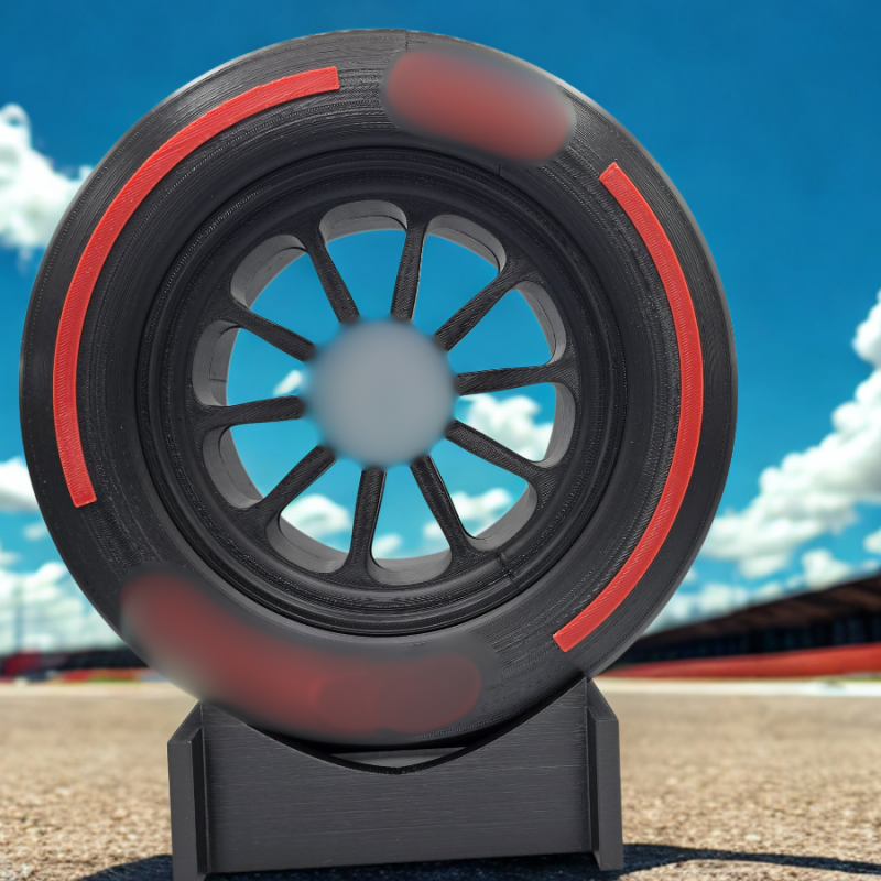 F1 Style Racing Display Tyre | Large Soft Compound Look Wheel | Motorsport STAND