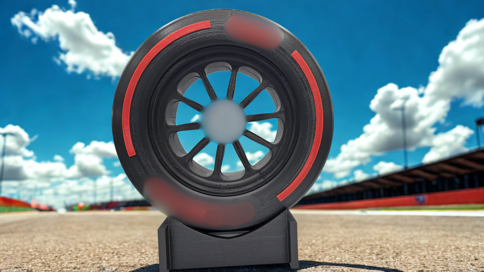 F1 Style Racing Display Tyre | Large Soft Compound Look Wheel | Motorsport STAND