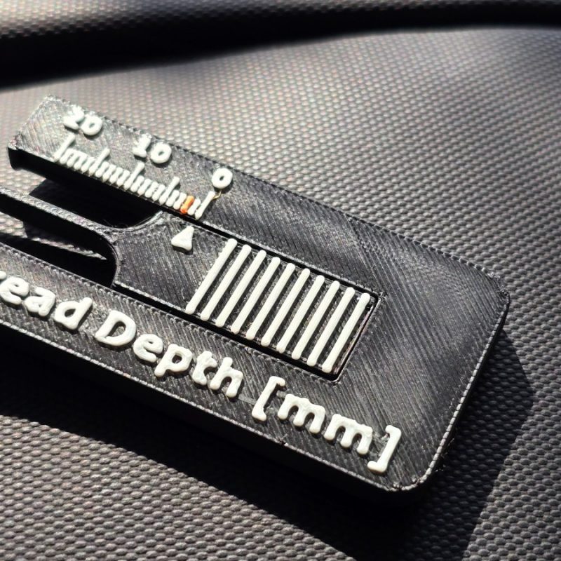 Tyre Tread Depth Gauge 0-20mm Car Van Motorcycle Tyres Checker Tool UK MADE
