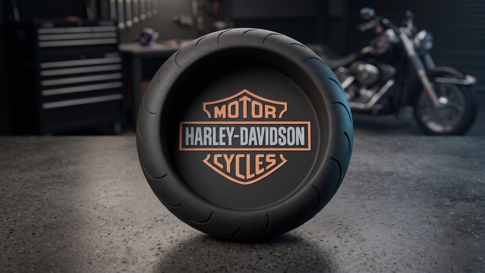 Motorcycle Tyre Bowl Harley Style Desk Tray Key Holder Gift Biker 🔥 LIMITED